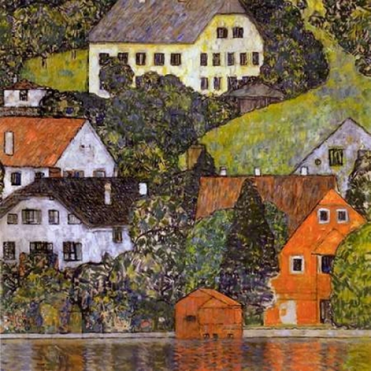 Houses In Unterach On Lake Atter 1916 Poster Print by  Gustav Klimt - Item # VARPDX373343